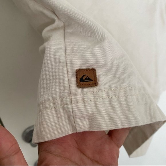 Vintage 90s Quicksilver edition off white denim shorts size 36 - Picture 6 of 15